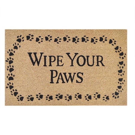 First Concept First Concept 18 in. W X 30 in. L Black/Brown Wipe Your Paws Coir Door Mat FC-72025